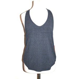 Nicole Alex Luxe Basics Tank Top With Built In Bra Denim Blue Size Small S NEW